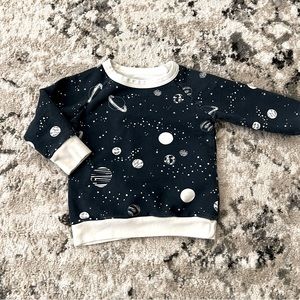 Navy and cream space pullover